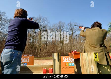 YVELINES (78).RAMBOUILLET.VOYAGE À LA BALLE PENDANT UN FESTIVAL DE CHASSE. Banque D'Images