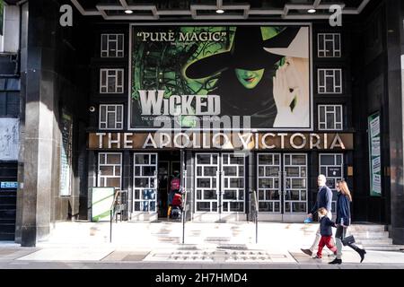 Victoria Westminster London England UK, novembre 7 2021, Wicked Stage musical Stage Play au Victoria Apollo Theatre Banque D'Images