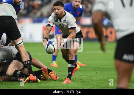 New Zealand joueur national de rugby en action lors d'un événement entre New Zealand All Blacks et la France au Rugby Autumn Internationals 2021 le novembre Banque D'Images