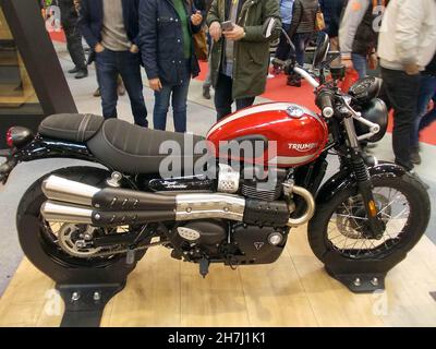 Nouveau vélo britannique classique : le Scrambler de la rue du triomphe Banque D'Images