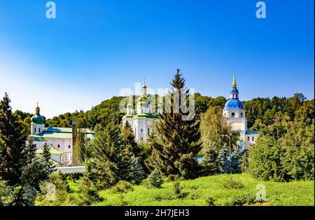 Vydubychi monastère, saint Georges, la cathédrale de Kiev, Ukraine. Banque D'Images