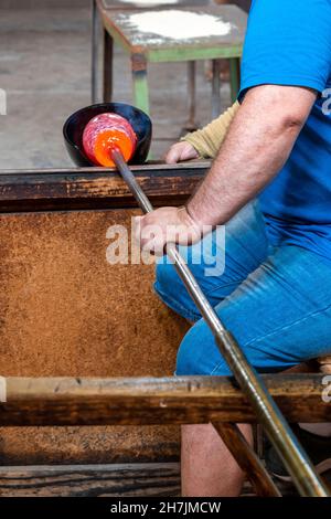 Murano.Glassworks entre l'art et le lagon. Banque D'Images