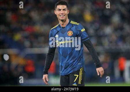 Villarreal, Espagne.23 novembre 2021 ; Estadio la Ceramica, Vila Real, Espagne ; Ligue des champions de l'UEFA,Villarreal CF Manchester United; Cristiano Ronaldo de Manchester United Credit: Action plus Sports Images/Alamy Live News Banque D'Images