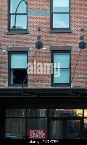 Espace de vente à louer dans South Street Seaport district Manhattan NYC Banque D'Images