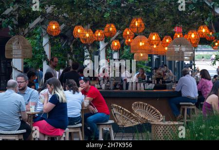 South Street Seaport quartier de Manhattan NYC Banque D'Images