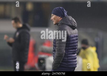 Vérone, Italie.22 novembre 2021.Verona (VR), Italia, 22 novembre 2021, Stadio Marc'Antonio Bentegodi, 13Â° giornata Campionato di calcio Serie A Tim 2021/2022, incontro tra le escadron dell'Hellas Verona e dell'Empoli FC, nella foto: Mister Aurelio Andreazzoli crédit: Independent photo Agency/Alay Live News Banque D'Images