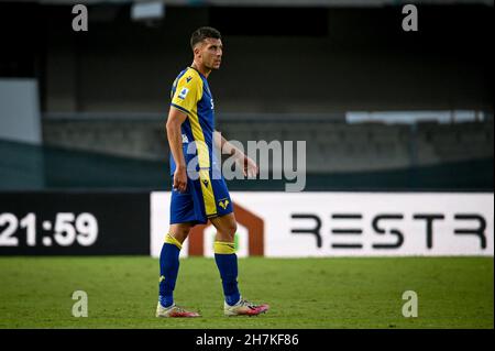 Stade Marcantonio Bentegodi, Vérone, Italie, 21 août 2021,Nicolo Casale (Vérone) portrait pendant Hellas Verona FC vs US Sassuolo (portraits) - Banque D'Images