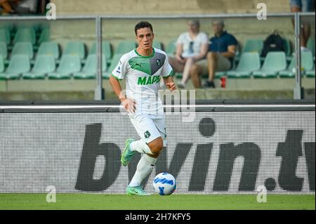 Vérone, Italie.21 août 2021.Giacomo Raspadori (Sassuolo) portrait en action pendant Hellas Verona FC vs US Sassuolo (portraits), football italien série A match à Vérone, Italie, août 21 2021 crédit: Agence de photo indépendante/Alamy Live News Banque D'Images