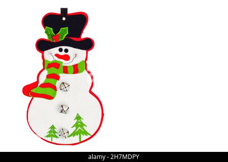 Bonhomme de neige de noël ornement Banque D'Images