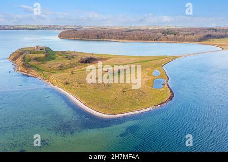 Jutland, Danemark - 20 novembre 2021 - le château de Kalø a été construit en 1313 et est situé dans l'est de Jutland, au Danemark, à 20 km de la ville d'Aarhus. Banque D'Images