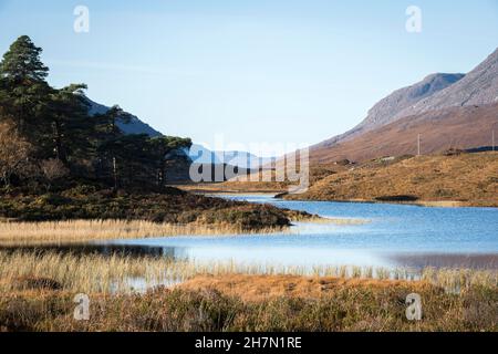 Loch clair, Highlands, Écosse, Achnasheen, Écosse,Royaume-Uni Banque D'Images