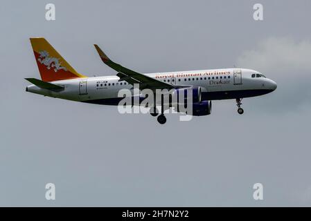 Aircraft Druk Air Royal Bhutan Airlines Airbus A319-100 Banque D'Images