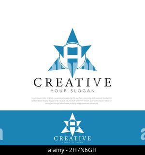 Modèle de conception de logo vectoriel lettre initiale résumé Illustration de Vecteur