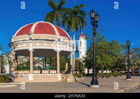 Parc central de Cienfuegos Jose Marti à Cuba Banque D'Images