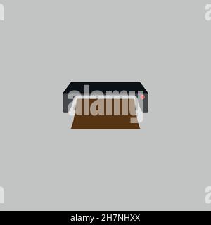 Icône de la ligne de lave-linge de tapis.Affiche d'arrière-plan de l'entreprise de lavage de moquette de style simple.Élément de conception du logo de la société de lavage de tapis.T-shirt pr Illustration de Vecteur