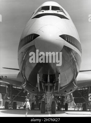 L'avion de ligne commercial américain à quatre moteurs Boeing 747.1969 Banque D'Images