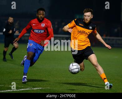 DAGENHAM ENGLAND - NOVEMBRE 23 : Danny Whitehall d'Eastleigh pendant le match de la Vanarama National League entre Dagenham et Redbridge et Eastleigh FC à Banque D'Images