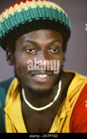 Portrait du musicien et chanteur jamaïcain Jimmy Cliff, vers 1980. Banque D'Images