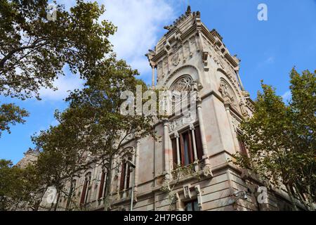 Cour supérieure de justice de Catalogne.Palais de justice à Barcelone, Espagne. Banque D'Images