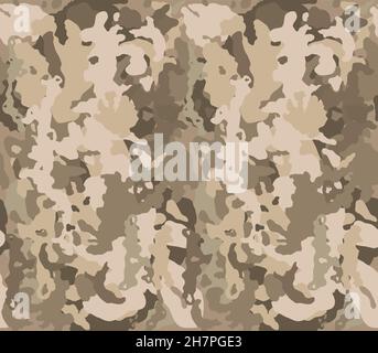 Camouflage militaire à texture sans couture. Motif camouflage désertique sans couture. Motif vectoriel camouflage. Illustration de Vecteur
