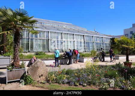 ERLANGEN, ALLEMAGNE - 6 MAI 2018 : visite du jardin botanique d'Erlangen, Allemagne.Le jardin est situé dans le parc Schlossgarten. Banque D'Images