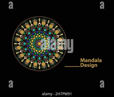 Fond de mandala doré de qualité supérieure avec motif doré Free Vector Illustration de Vecteur