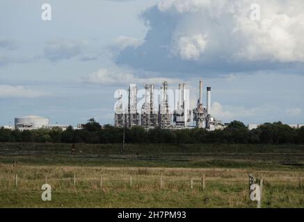 HARTLEPOOL, ROYAUME-UNI - 11 septembre 2021 : une usine de traitement du gaz située à Teesside, Royaume-Uni. Banque D'Images