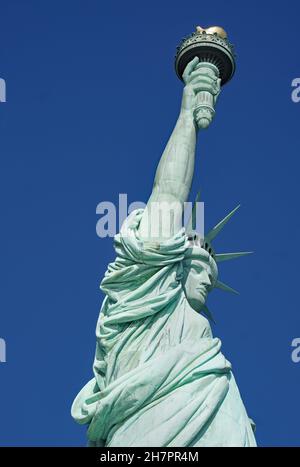 Statue de la liberté vue de près Banque D'Images