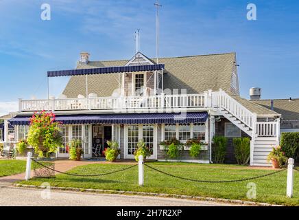 Shelter Island Yacht Club, Shelter Island, NY Banque D'Images