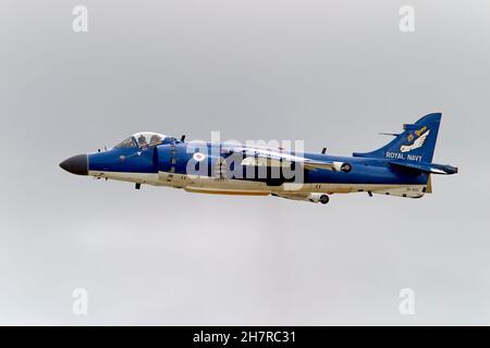 Yeovilton, Somerset, Royaume-Uni - septembre 17 2004 : British Aerospace Hawker Siddeley Sea Harrier FA.2, ZH809 du Naval Air Squadron n° 899, RNAS Yeoviton Banque D'Images