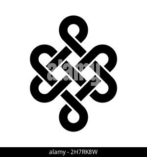 Nœud sans fin - symbole vectoriel noir Illustration de Vecteur