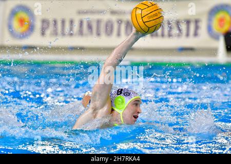 Trieste, Italie.24 novembre 2021.Michele Mezzarobba (Pallanuoto Trieste) durante Pallanuoto Trieste vs Lazio Nuoto, Campionato di Pallanuoto série A à Trieste, Italia, 24 novembre 2021 crédit: Independent photo Agency/Alay Live News Banque D'Images