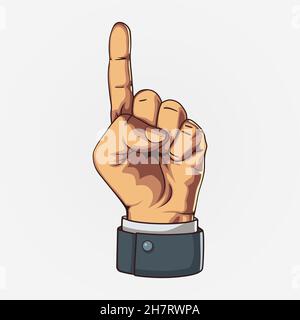 Main montrant un compte.Illustration du vecteur propre. Illustration de Vecteur