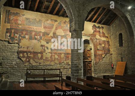 Eglise de Santa María de Taüll région d'Alta Ribagorza dans la province de Lèrida, Catalogne, Espagne Banque D'Images