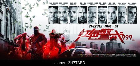 DATE DE SORTIE: 26 février 2016 TITRE: Triple 9 STUDIO: Open Road films RÉALISATEUR: John Hillcoat COMPLOT: Une bande de criminels et de flics corrompus planifient le meurtre d'un policier afin de retirer leur plus grand heist encore de l'autre côté de la ville, VEDETTE: Casey Affleck, Chiwetel Ejiofor, Anthony Mackie.(Image de crédit : © Open Road films/Entertainment Pictures) Banque D'Images