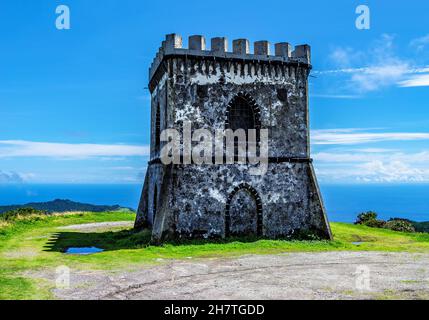 Castelo Branco, Château blanc, île de São Miguel, Açores, Açores,Portugal, Europe. Banque D'Images