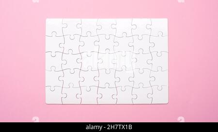 Puzzle rectangulaire vierge fini Banque D'Images