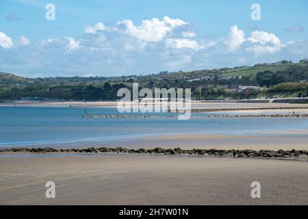 Ros on Sea sur la côte nord du pays de Galles vue vers Porth Eirias Colwyn Bay Banque D'Images