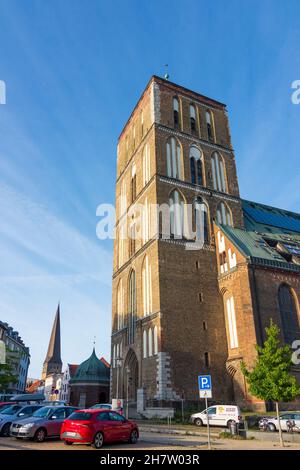 Rostock: eglise Nikolaikirche à Ostsee (Mer Baltique), Mecklembourg-Poméranie-Occidentale, Allemagne Banque D'Images