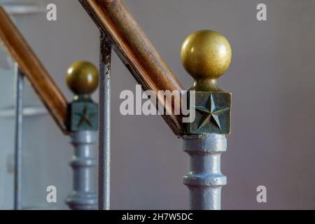LINDESNES, NORVÈGE- SEPTEMBRE 08. Détails de l'escalier à l'intérieur de Lighthouse à Lindesnes. Banque D'Images