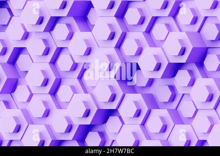 Motif de formes géométriques hexagonales simples, arrière-plan en mosaïque.illustration 3d Banque D'Images