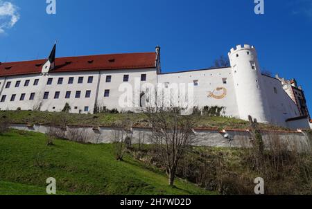 Haut château de Fuessen (la ville du roi Ludwig II) ou le haut palais de Fuessen dans les Alpes allemandes en Bavière, Allemagne Banque D'Images