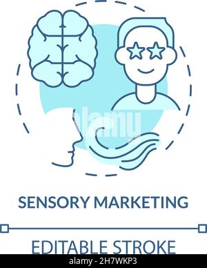 Icône de concept de marquage sensoriel Illustration de Vecteur
