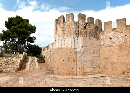 Mur musulman.Alzira.Valence, Comunitat Valenciana.Espagne. Banque D'Images