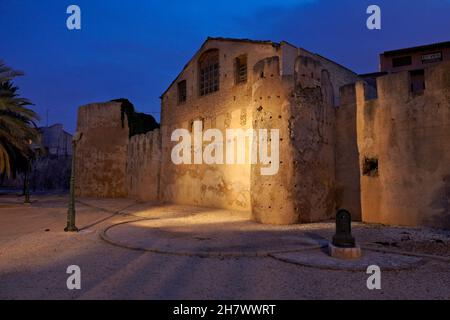 Mur musulman.Alzira.Valence, Comunitat Valenciana.Espagne. Banque D'Images