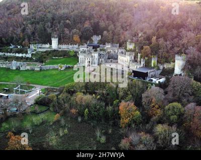 Château de Gwrych près d'Abergele dans Conwy County Borough, au nord du pays de Galles, qui est utilisé pour la célèbre I'm a Celebrity...Sortez-moi d'ici !Date de la photo: Jeudi 25 novembre 2021. Banque D'Images