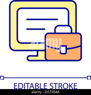 Icône de couleur RVB Digital Work Illustration de Vecteur