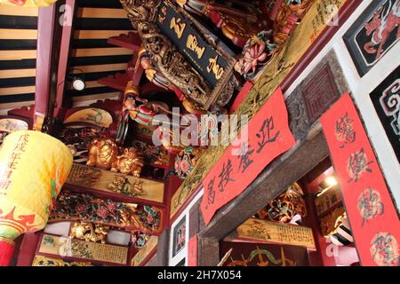 temple chinois (keng teck whay) à singapour Banque D'Images