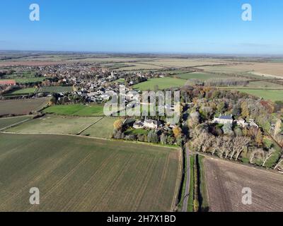 Peterborough, Royaume-Uni.22 novembre 2021.Une vue vers Castor et Ailsworth près de Peterborough, Cambridgeshire, Royaume-Uni, le 22 novembre 2021 crédit: Paul Marriott/Alay Live News Banque D'Images