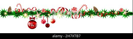Noël décorations de fête Illustration de Vecteur